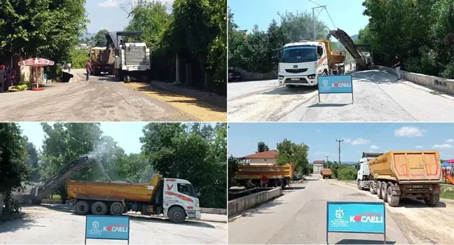 Kartepe Maşukiye'de hummalı üstyapı çalışması
