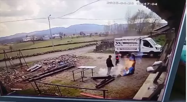 Bingöl'de Varil Patladı, Güvenlik Kamerası Kaydetti