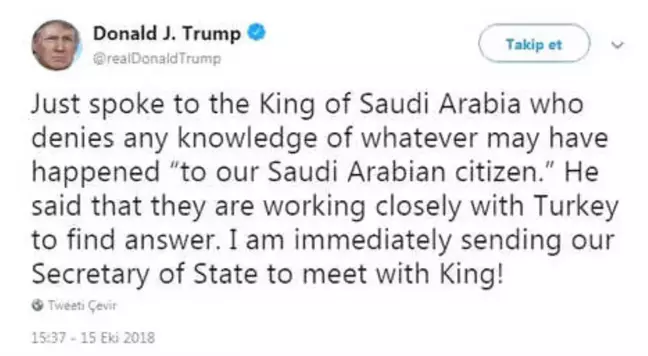 Trump, Kral Selman ile Görüştü