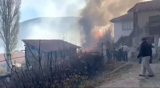 Tavşanlı'da Kızılçukur Köyü'nde Yangın