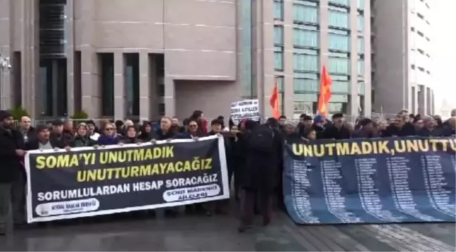 Madenci Ailelerden Adliye Önünde Açıklama