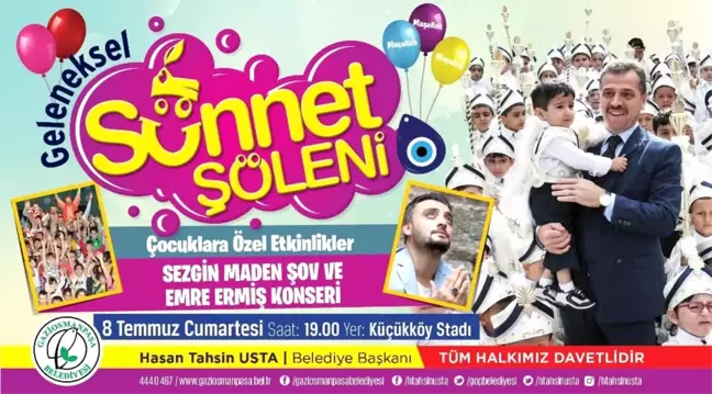 Gaziosmanpaşa'da Sünnet Şöleni Başlıyor