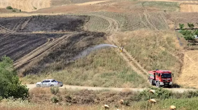 Karabük'ün Ovacık ilçesinde çıkan anız yangını söndürüldü