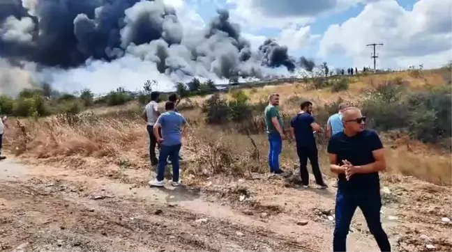 Tekirdağ'ın Ergene ilçesinde yangın çıktı