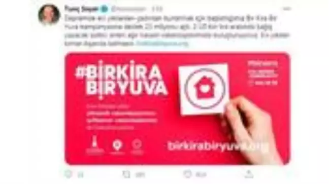 Tunç Soyer: Bir Kira Bir Yuva kampanyasına destek 23 milyonu aştı