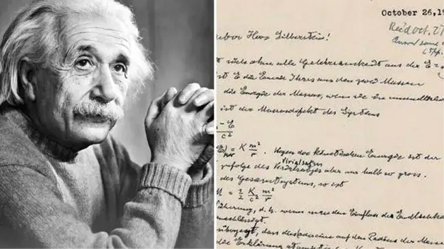 Einstein'ın kendi el yazması mektubu 10 milyon TL'ye satıldı: Pahalı olmasının sebebi içindeki formülde saklı