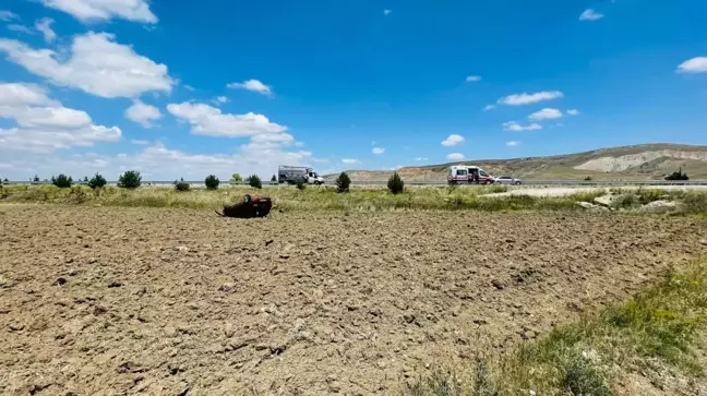 Afyonkarahisar'da yoldan çıkan otomobil takla attı: 1 yaralı