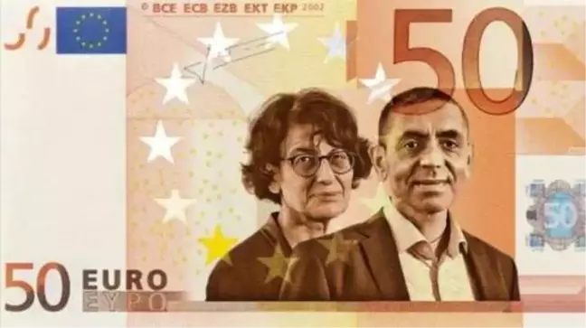 BioNTech aşısının mucitleri Özlem Türeci ve Uğur Şahin'in fotoğrafının euro banknotlarda yer alacağı iddiası