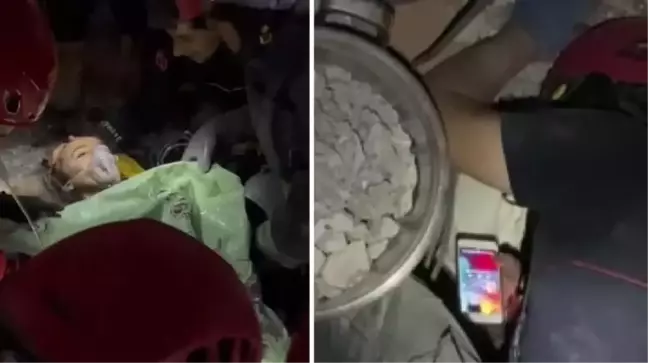 Ekipler 99'cu saatte enkazdan çıkarılan Ayfer'in isteğini kırmadı, istediği şarkıyı açıp dinletti