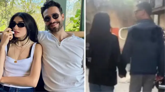 Hazar Ergüçlü yeni sevgilisiyle el ele! Herkes adının beraber anıldığı Ekin Koç'a benzetti