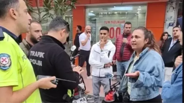 Kuşadası'nda trafik kurallarına uymayan sürücü, polisleri çileden çıkardı