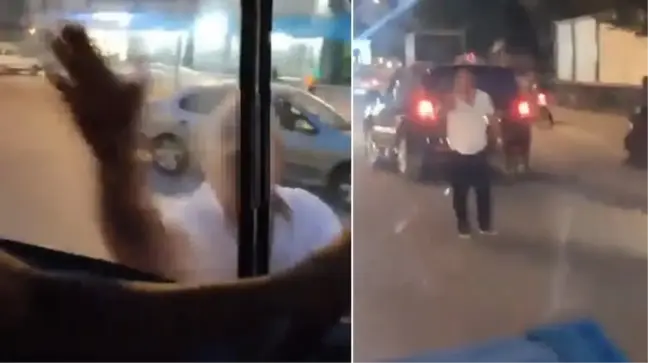 Sağlık çalışanlarının korku dolu anları! Önünü kestiği ambulansı yumrukladı