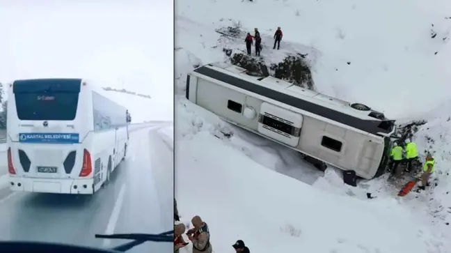 Erzincan'da Yolcu Otobüsü Şarampole Devrildi: 1 Ölü, 20 Yaralı