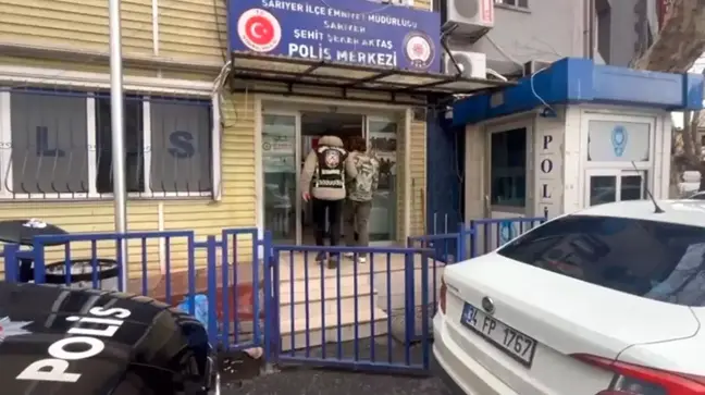 Sarıyer'de akrobatik hareketler yapan motosikletli kamerada