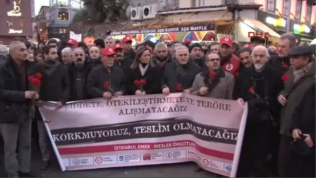 Sendika ve Meslek Örgütleri'nden Ortaköy'de Terör Protestosu