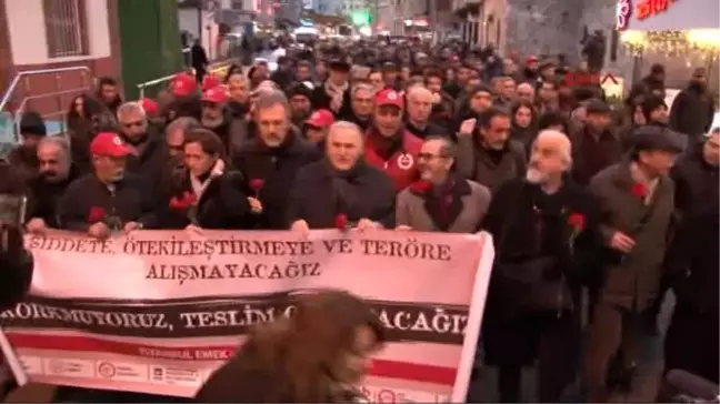 Sendika ve Meslek Örgütlerinden Ortaköy'de Terör Protestosu