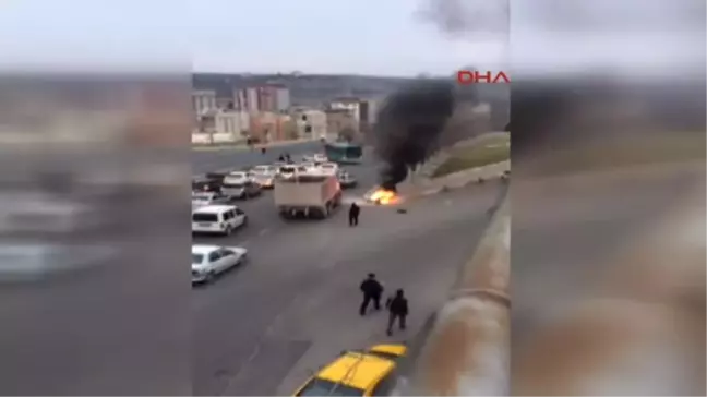 Şanlıurfa Motosiklet Alev Alev Yandı