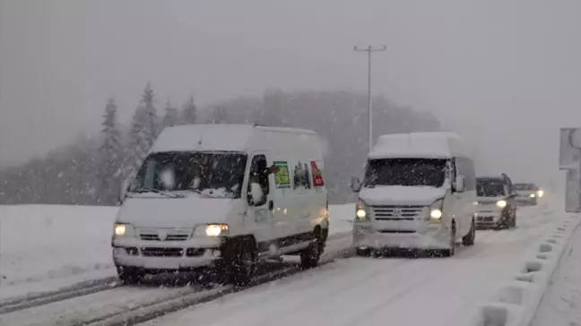 Bolu Dağı'nda Yoğun Kar Yağışı