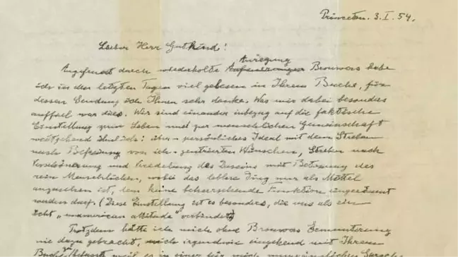 Albert Einstein'ın 'Tanrı Mektubu' 2,9 Milyon Dolara Satıldı