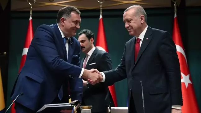 Erdoğan-Dodik-Caferoviç Ortak Basın Toplantısı