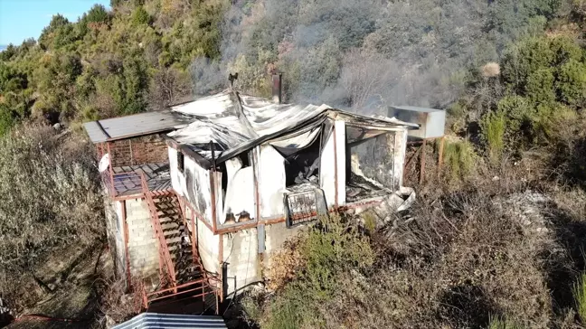 Akseki'de bağ evinde yangın