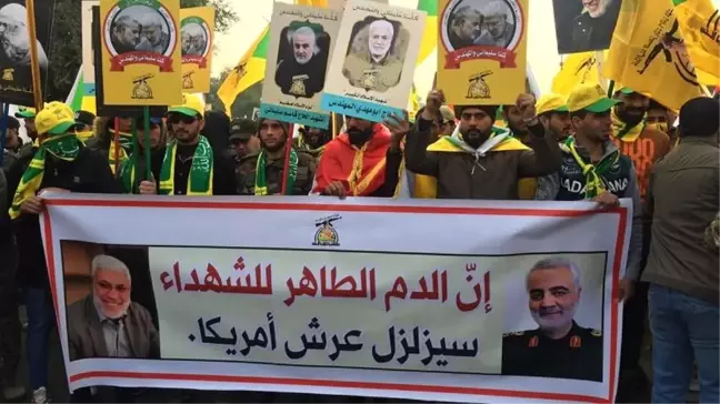 Bağdat'ta Süleymani ve Mühendis için cenaze töreni düzenlendi: ABD ve İsrail protesto edildi