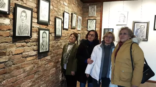Eskişehirli ressam Salih Sel'den 'Karakalem Portre Sergisi'