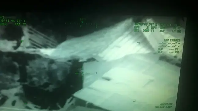 Depremin ardından ilk görüntüler emniyetin gece görüş sistemli hava araçlarıyla alındı