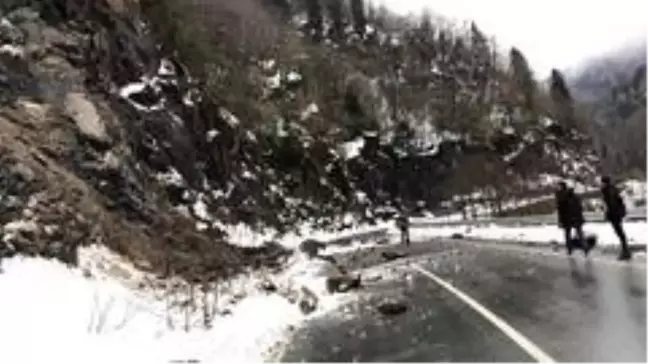 Rize'de heyelan