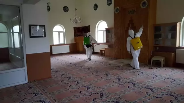 Bozkır'da koronavirüse karşı dezenfekte yapıldı