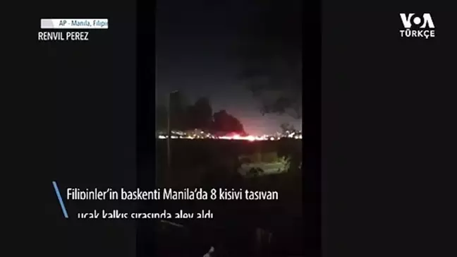 Filipinler'de Kalkışta Alev Alan Uçak Düştü