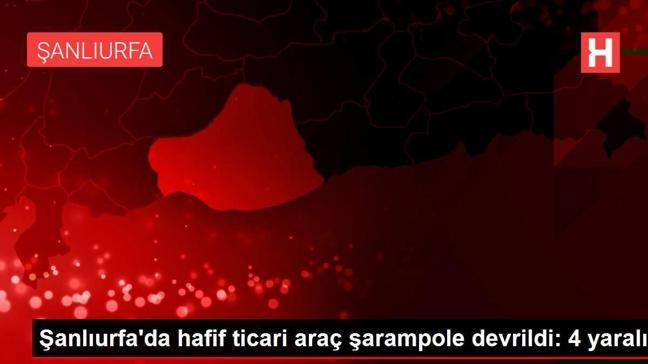 Şanlıurfa'da hafif ticari araç şarampole devrildi: 4 yaralı