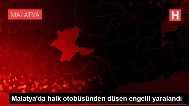 Malatya'da halk otobüsünden düşen engelli yaralandı