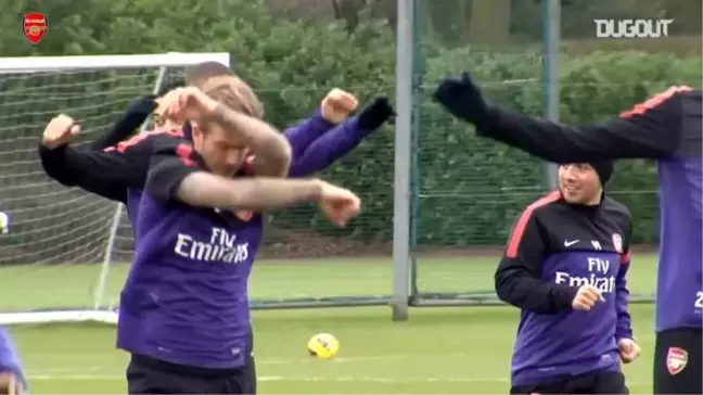 David Beckham'ın Arsenal Kadrosuyla Yaptığı Antrenman