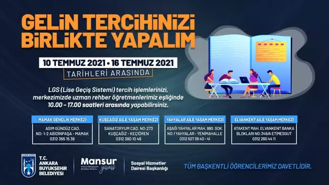 BÜYÜKŞEHİR BELEDİYESİ LGS TERCİH DÖNEMİNDE DE ÖĞRENCİLERİN YANINDA