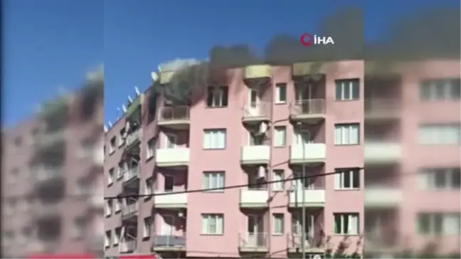 Son dakika 3. sayfa: Alaşehir'de 5 katlı binada yangın