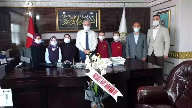 Ortaokul öğrencileri Müftü Can'ı ziyaret etti