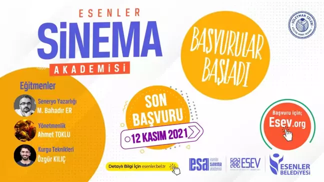 ESENLER SİNEMA AKADEMİSİ BAŞVURULARI BAŞLADI