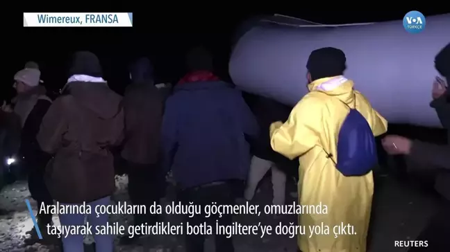 Göçmenler İngiltere'ye Ulaşma Hayaliyle Manş Denizi'nde