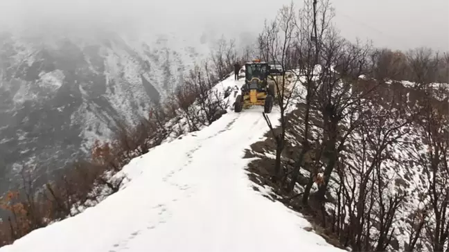 Kulp'ta belediyenin kar temizleme çalışmaları tamamlandı