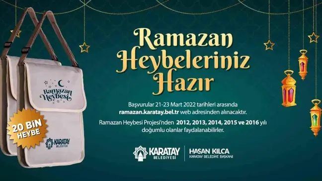 Karatay Belediyesi'nden çocuklara özel Ramazan heybesi