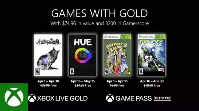 75 dolar değerindeki Xbox Live Gold Nisan 2022 oyunları açıklandı!