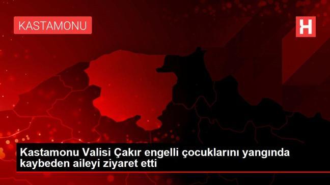 Kastamonu Valisi Çakır engelli çocuklarını yangında kaybeden aileyi ziyaret etti
