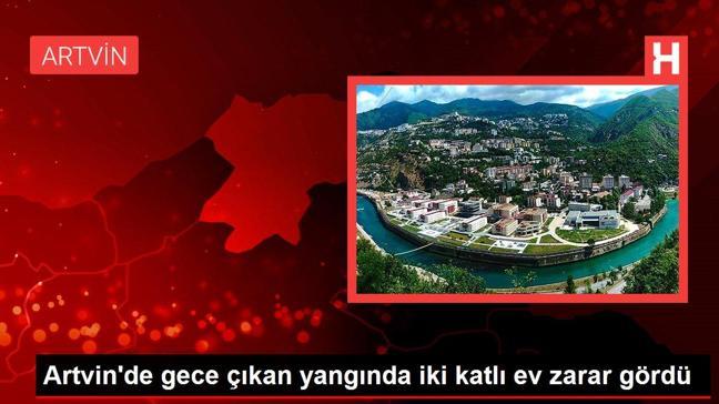 Son dakika! Artvin'de gece çıkan yangında iki katlı ev zarar gördü