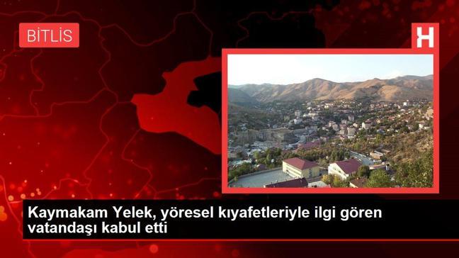 Kaymakam Yelek, yöresel kıyafetleriyle ilgi gören vatandaşı kabul etti