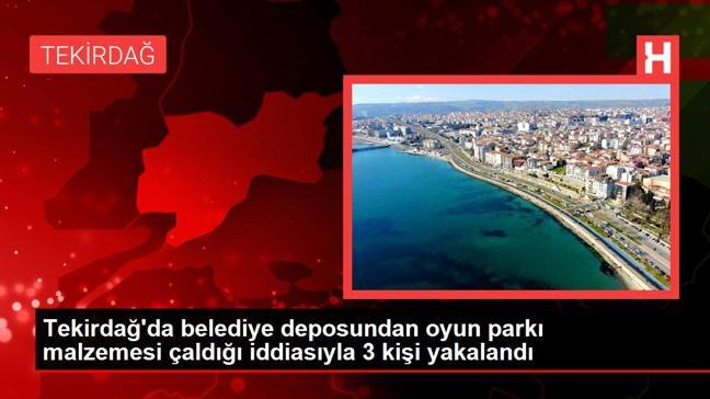 Tekirdağ'da belediye deposundan oyun parkı malzemesi çaldığı iddiasıyla 3 kişi yakalandı