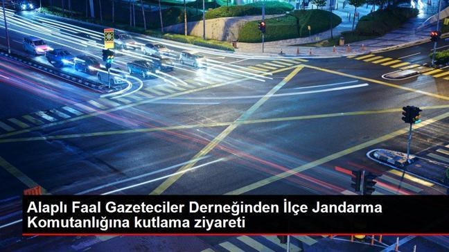 Alaplı Faal Gazeteciler Derneğinden İlçe Jandarma Komutanlığına kutlama ziyareti