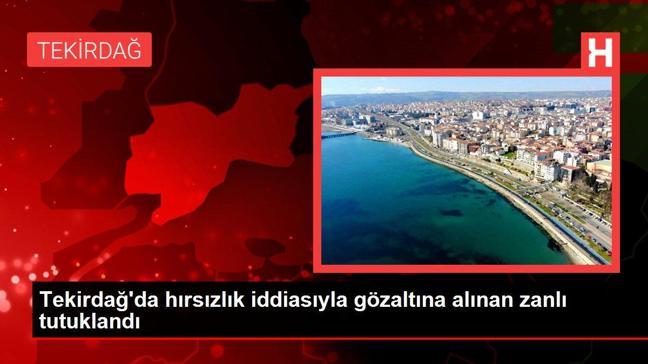Tekirdağ'da hırsızlık iddiasıyla gözaltına alınan zanlı tutuklandı