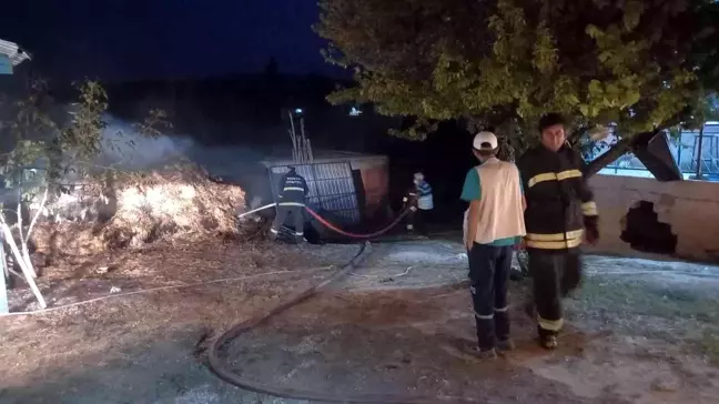 Son dakika haber: Hüyük'te samanlıkta çıkan yangın söndürüldü