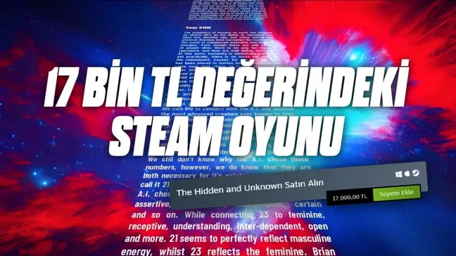 Steam'in en pahalı oyunu The Hidden and Unknown tam tamına 17 bin TL